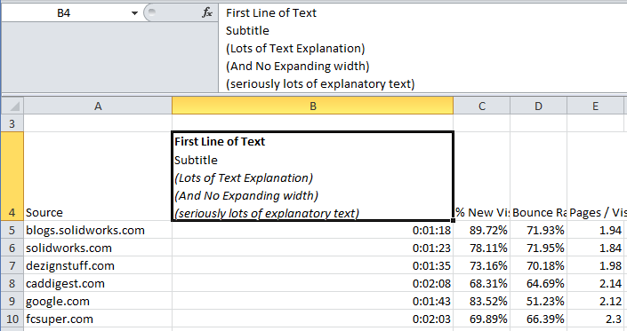 Alt Enter For New Line In Excel Cell Excel Tip 3D Engineer