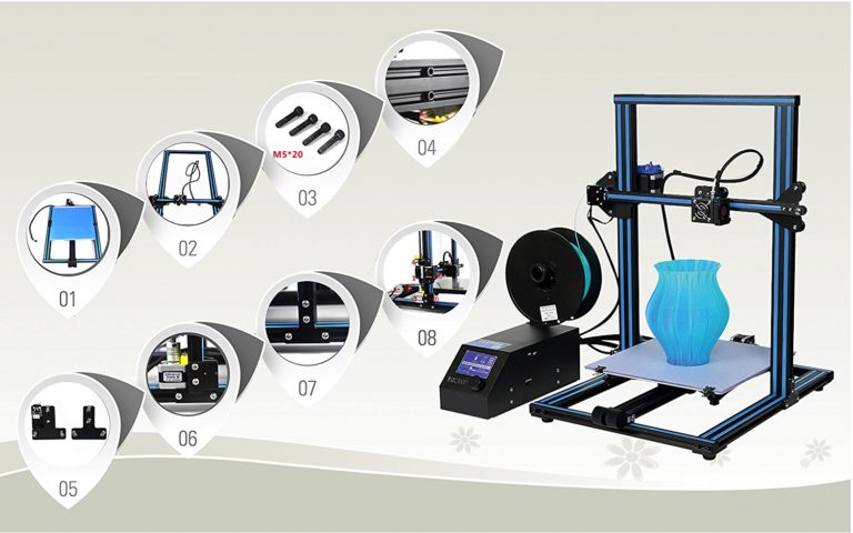 HICTOP Creality CR-10 3D Printer DIY Kit Review - HICTOP Creality CR 10 3D Printer Prusa I3 DIY Kit 768x480